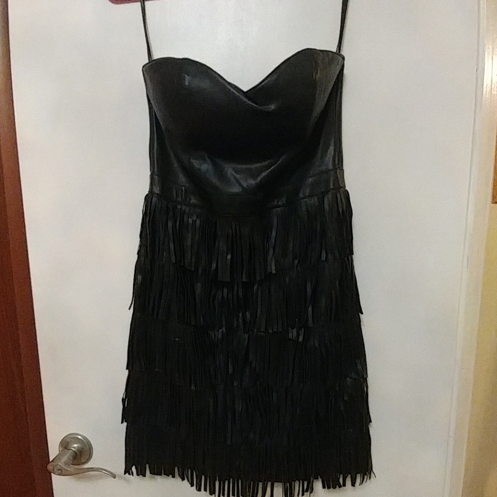 Guess fringe stripless dress